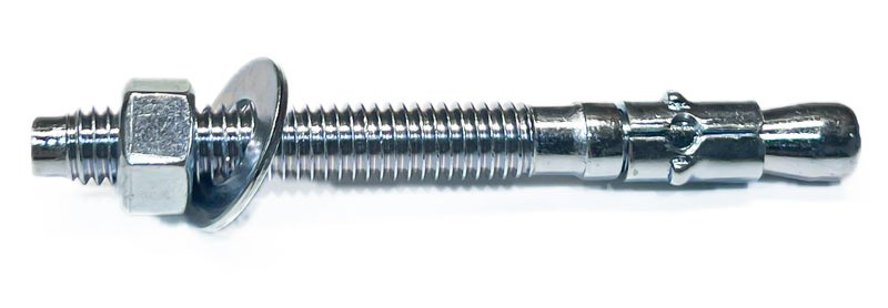 MIGHTY FASTENERS Zinc-Plated Steel Wedge Anchors, 5/8"" X 5-1/2"" - Heavy-Duty Mounting Bolts for Concrete - 10 Pack
